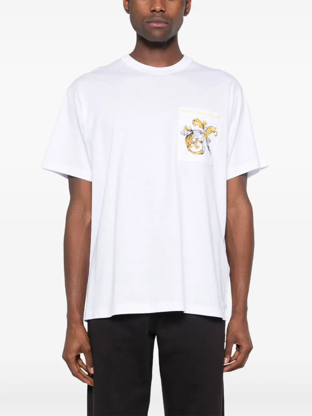 VERSACE JEANS COUTURE LOGO-PRINT T-SHIRT 