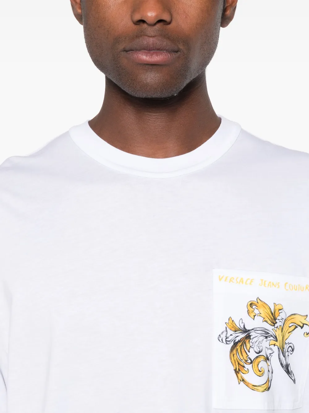 VERSACE JEANS COUTURE LOGO-PRINT T-SHIRT 