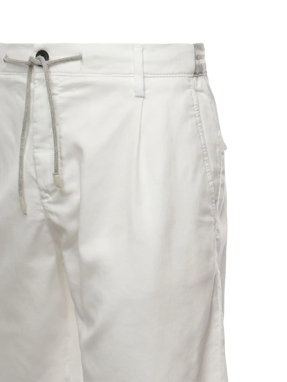Shop Eleventy Drawstring-waist Shorts In White