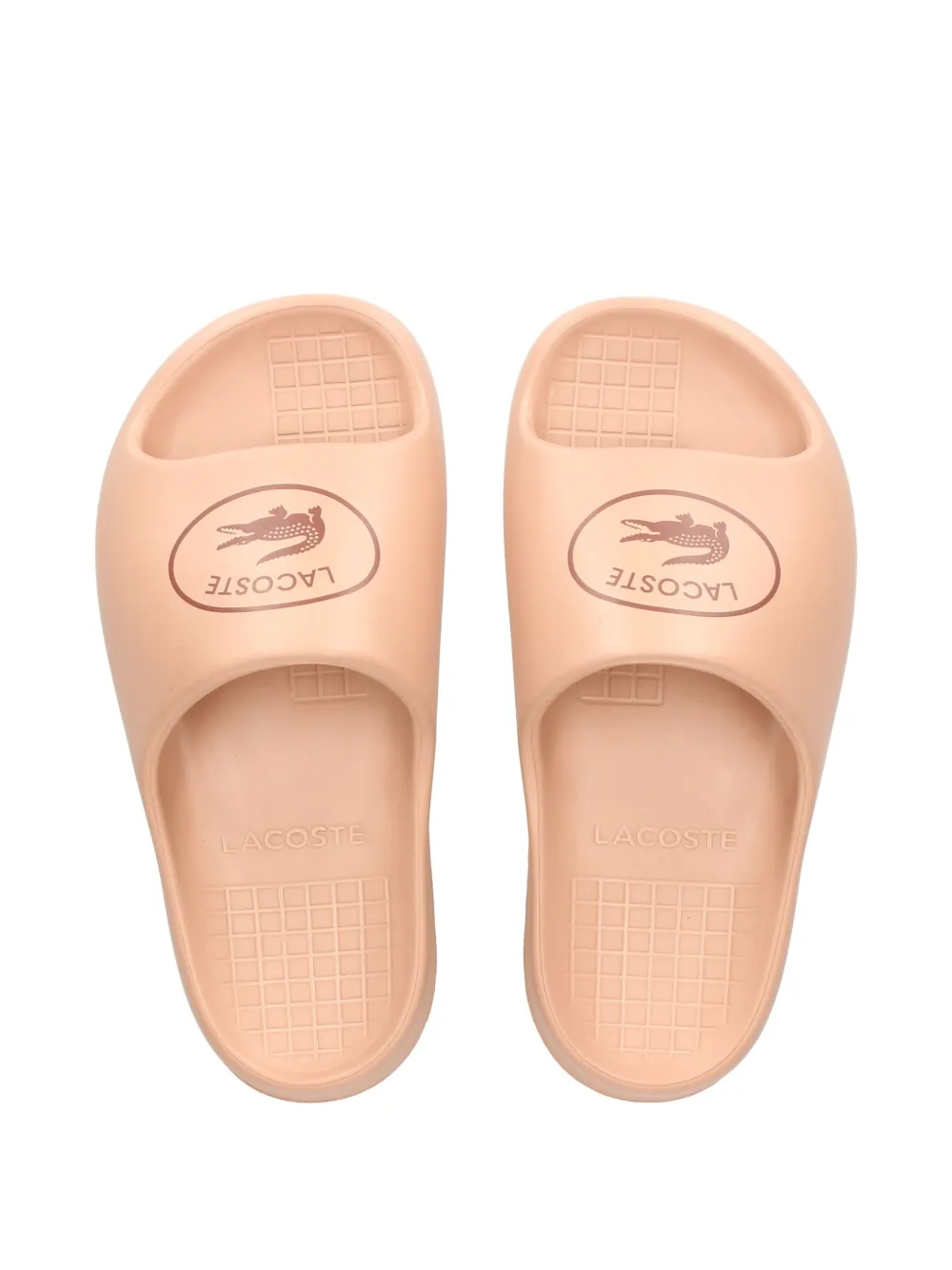 Lacoste Slippers met logoprint Roze