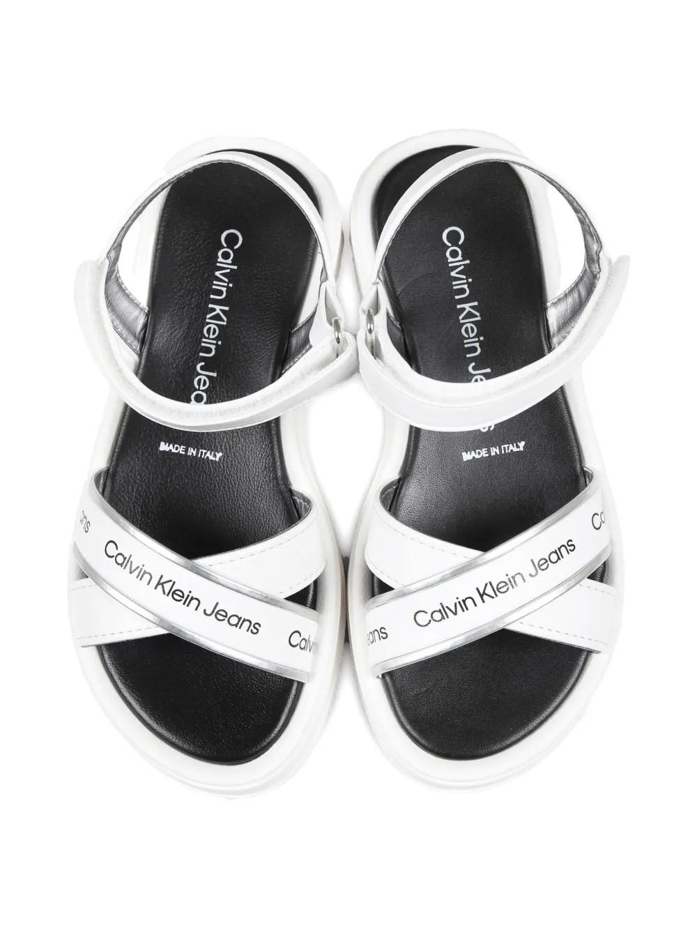 Calvin Klein Kids Leren sandalen Wit