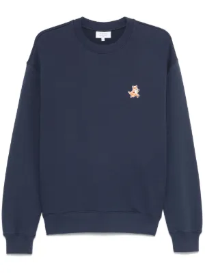【送料&関税込】Maison KitsunAC Cotton Crew-neck Sweatshirt MAISON KITSUNE Size L Grey Logo Cotton Crew-Neck Sweatshirt