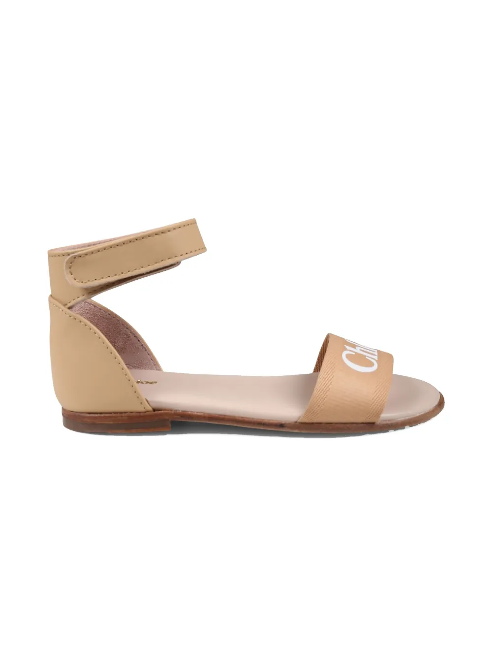 Chloé Logo-print Sandals In 粉色