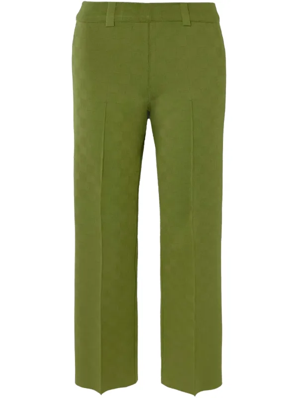 High Sport Patterned-jacquard Trousers in Green
