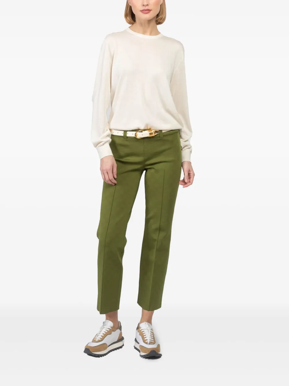 High Sport patterned-jacquard trousers - Groen