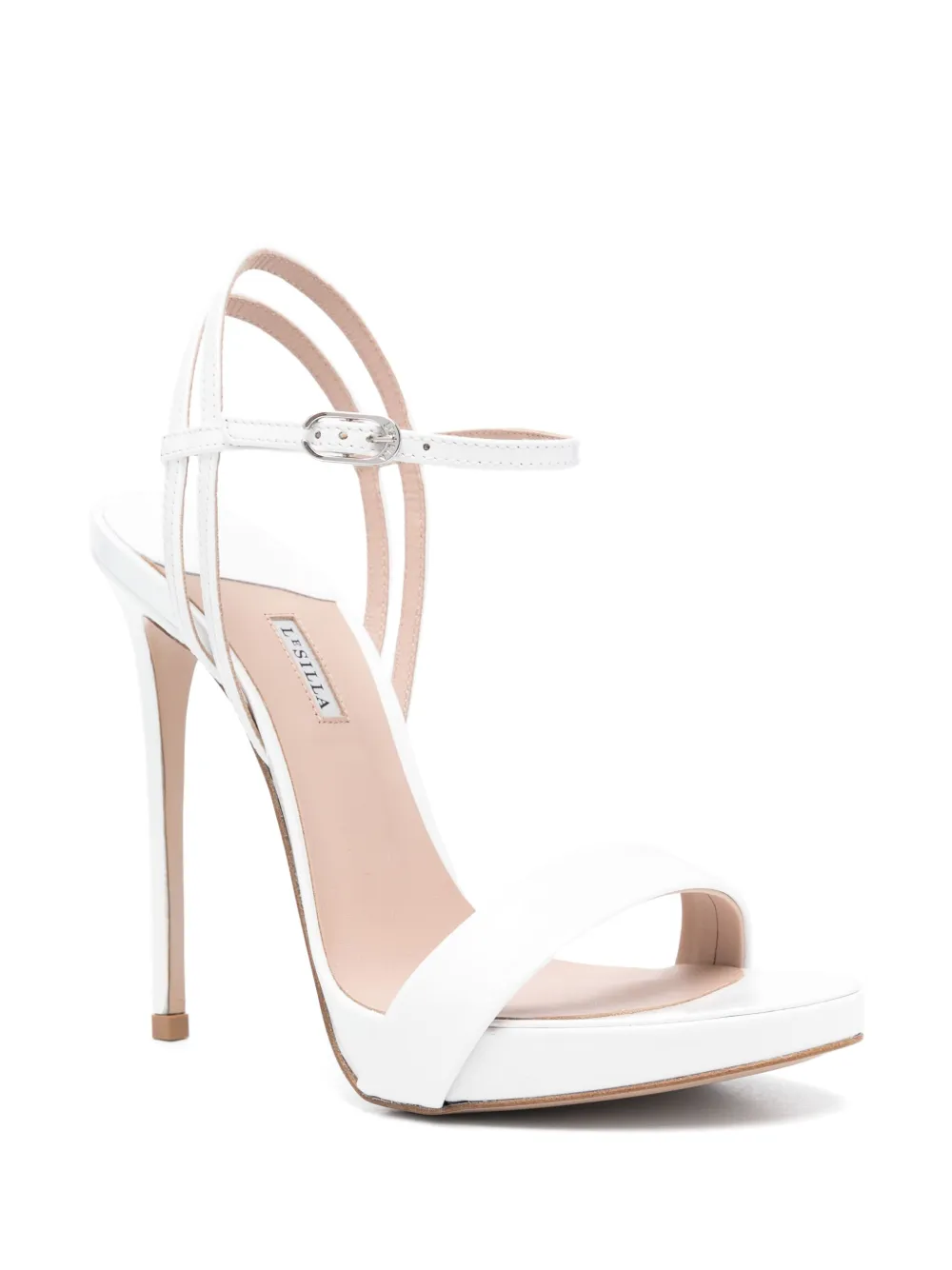 Le Silla 110mm patent leather sandals - Wit