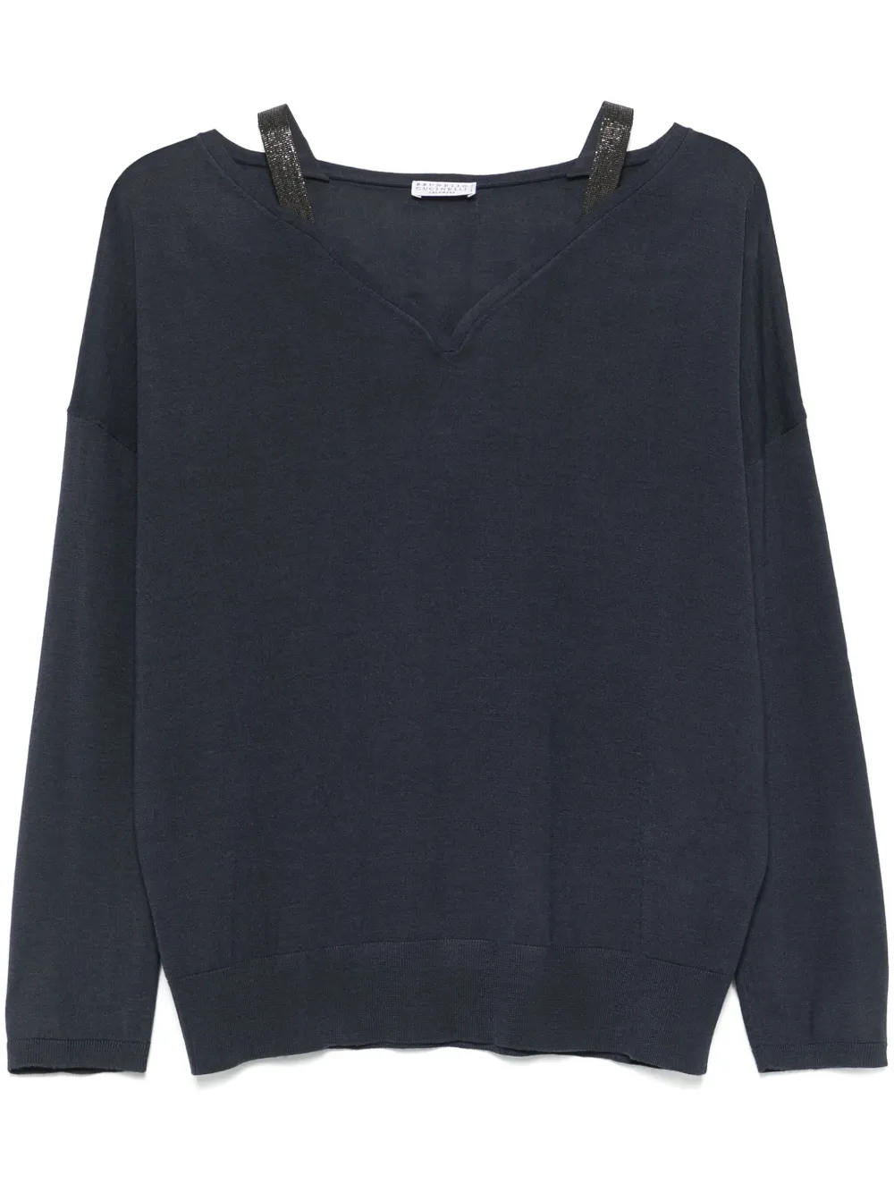 Brunello Cucinelli suéter con cuello en V | azul | Image 1