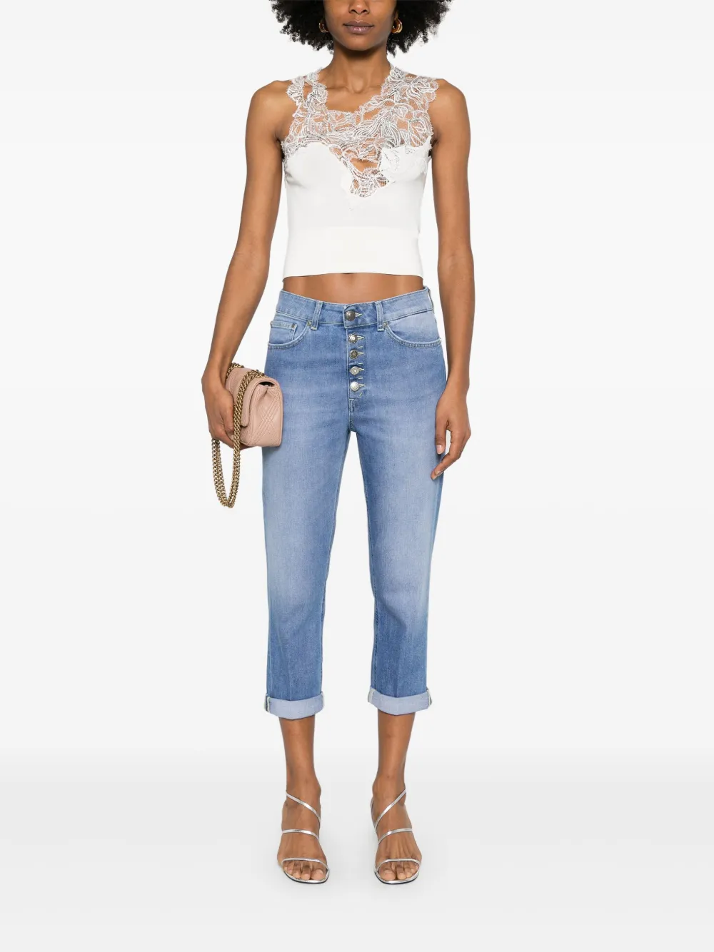 Ermanno Scervino Top met kristallen - Wit