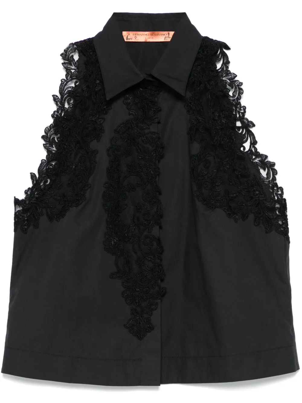 Ermanno Scervino Top met kant Zwart