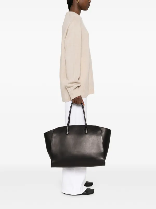 【THE ROW】MARLO TOTE BAG Marlo Large leather tote bag in black - The Row | Mytheresa