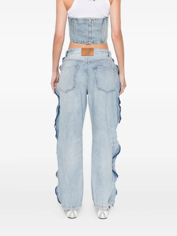 Alexander Wang zip-detail mesh-panel Jeans | Blue | FARFETCH