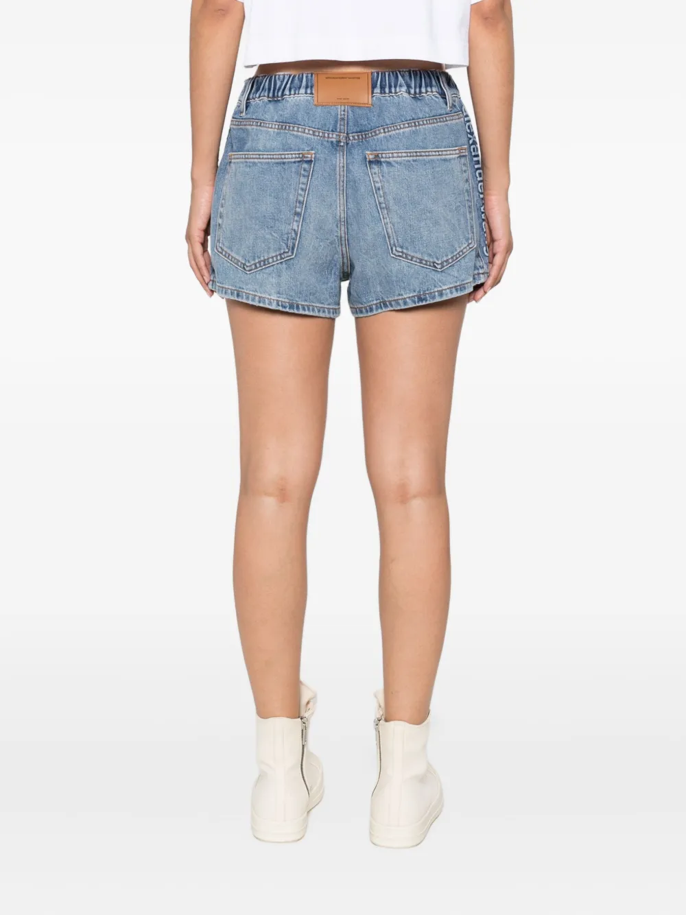Alexander Wang Marathon denim shorts Blauw