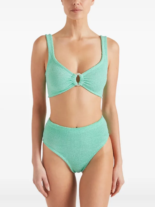 【Hunza G】Nadine シアサッカー ビキニセット Hunza G: Nadine High-Waisted Bikini Set - Black – Azaleas
