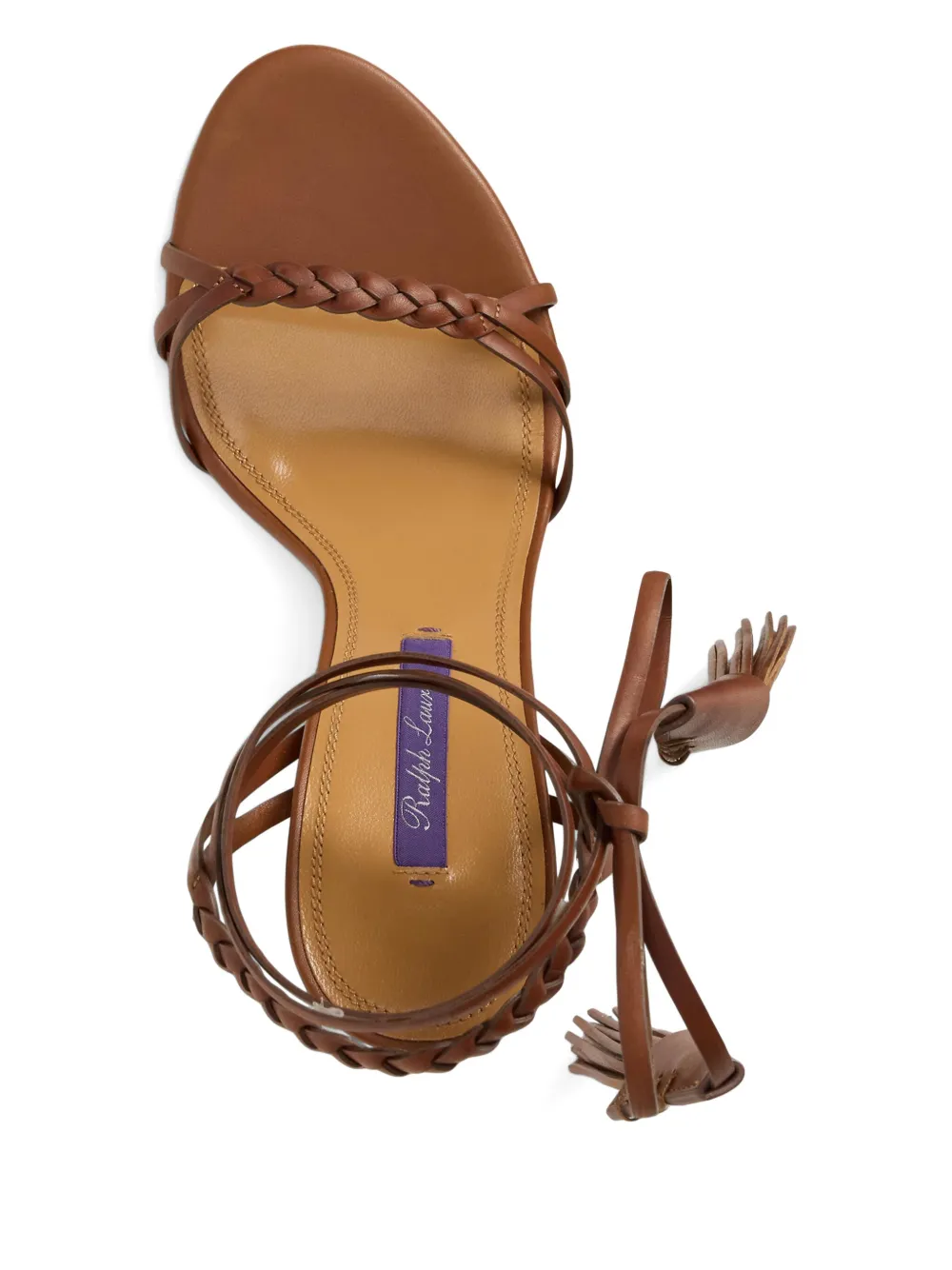 Ralph Lauren Collection 100 mm Alexandrea sandalen Bruin