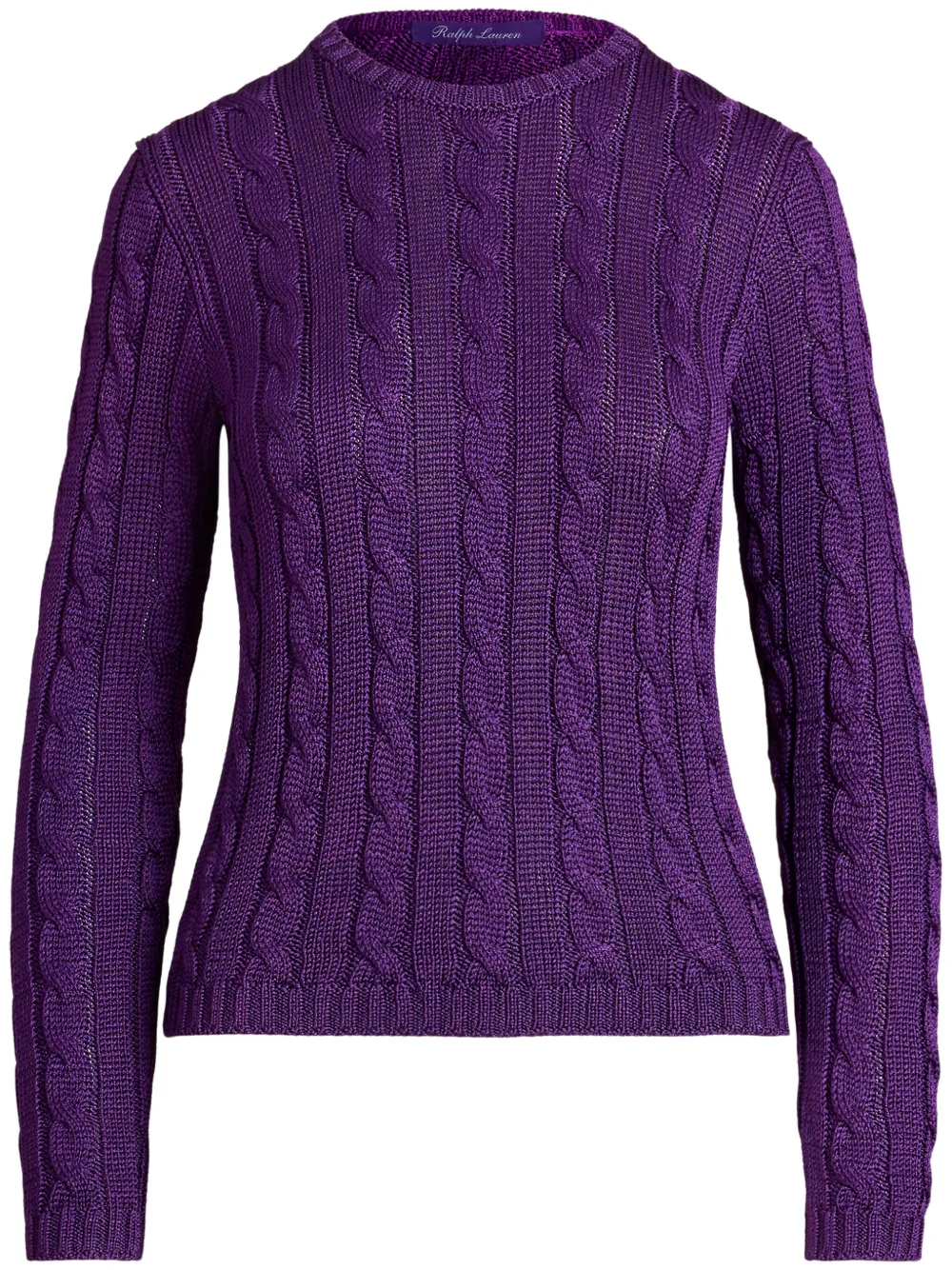 cable-knit silk sweater