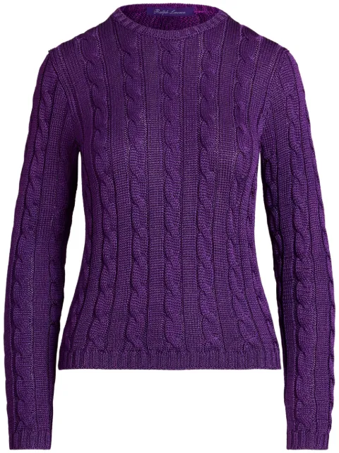 Ralph Lauren Collection Maglione in seta con lavorazione intrecciata