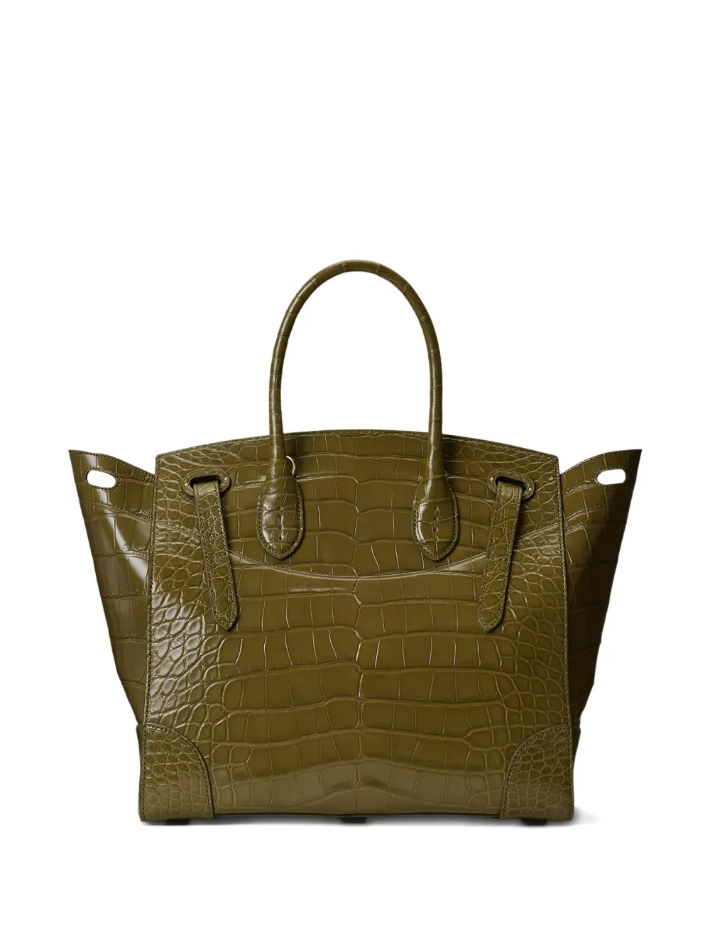 Ralph Lauren Collection croco-embossed tote bag - Groen