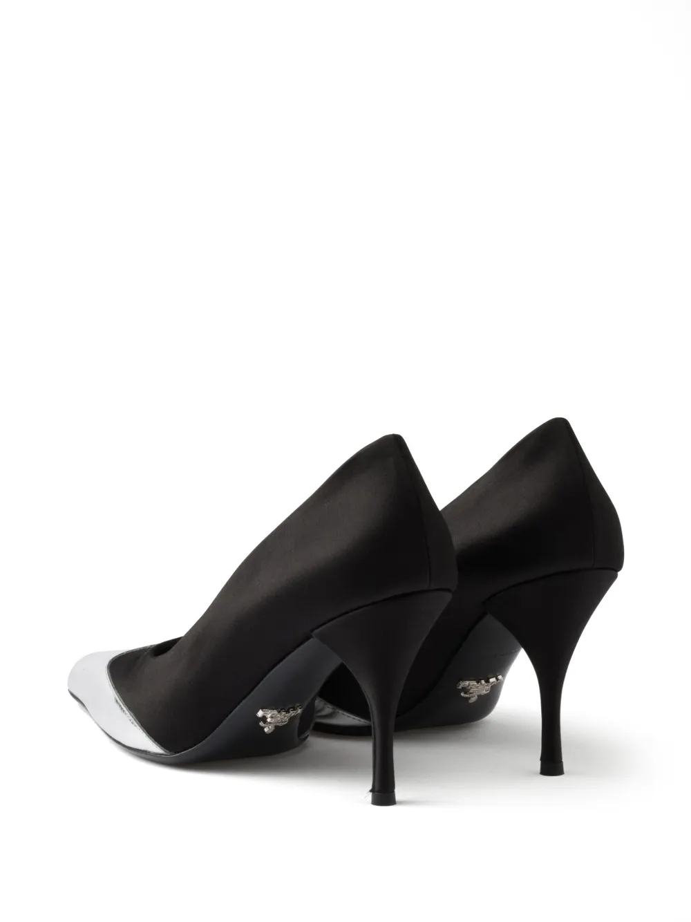 Prada 85mm pumps met satijnen afwerking Zwart