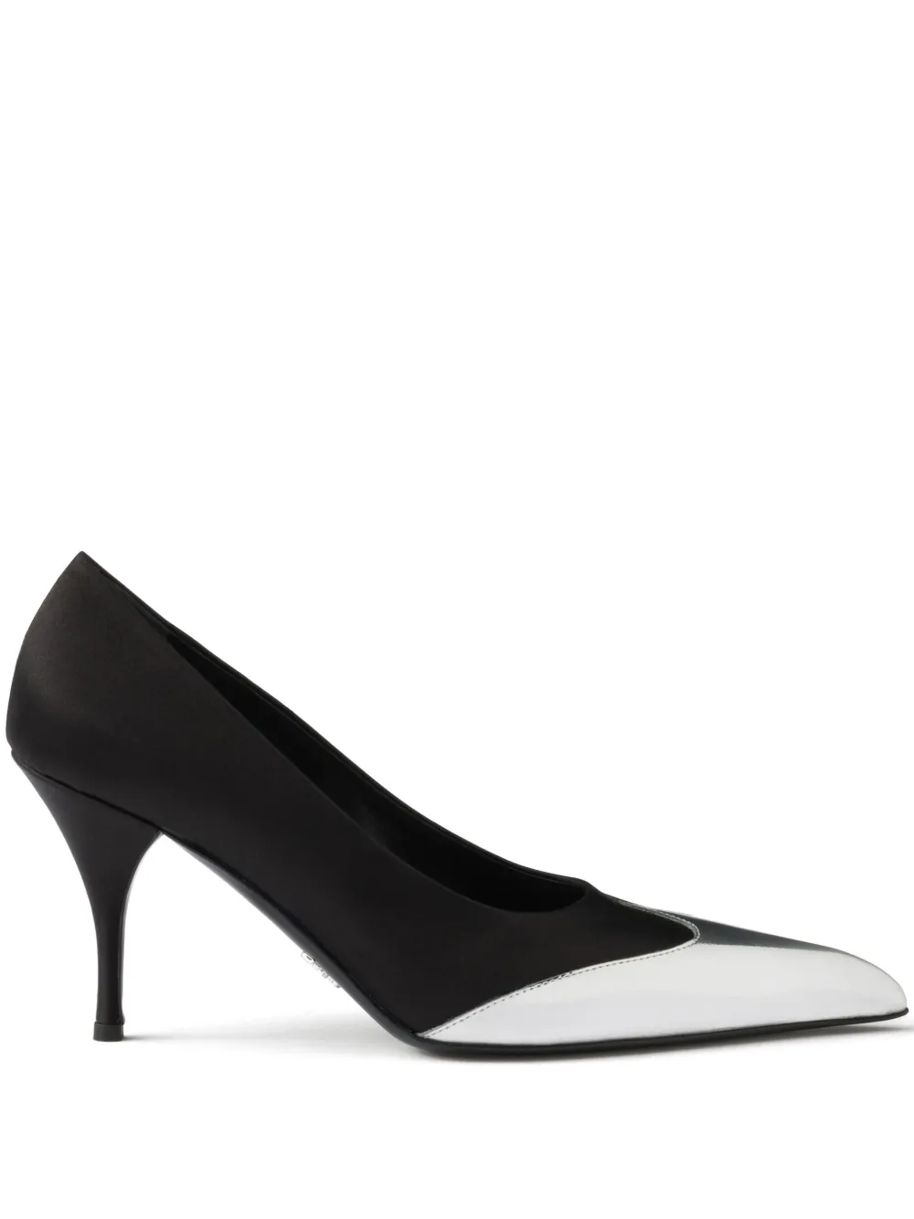 Prada 85mm pumps met satijnen afwerking Zwart