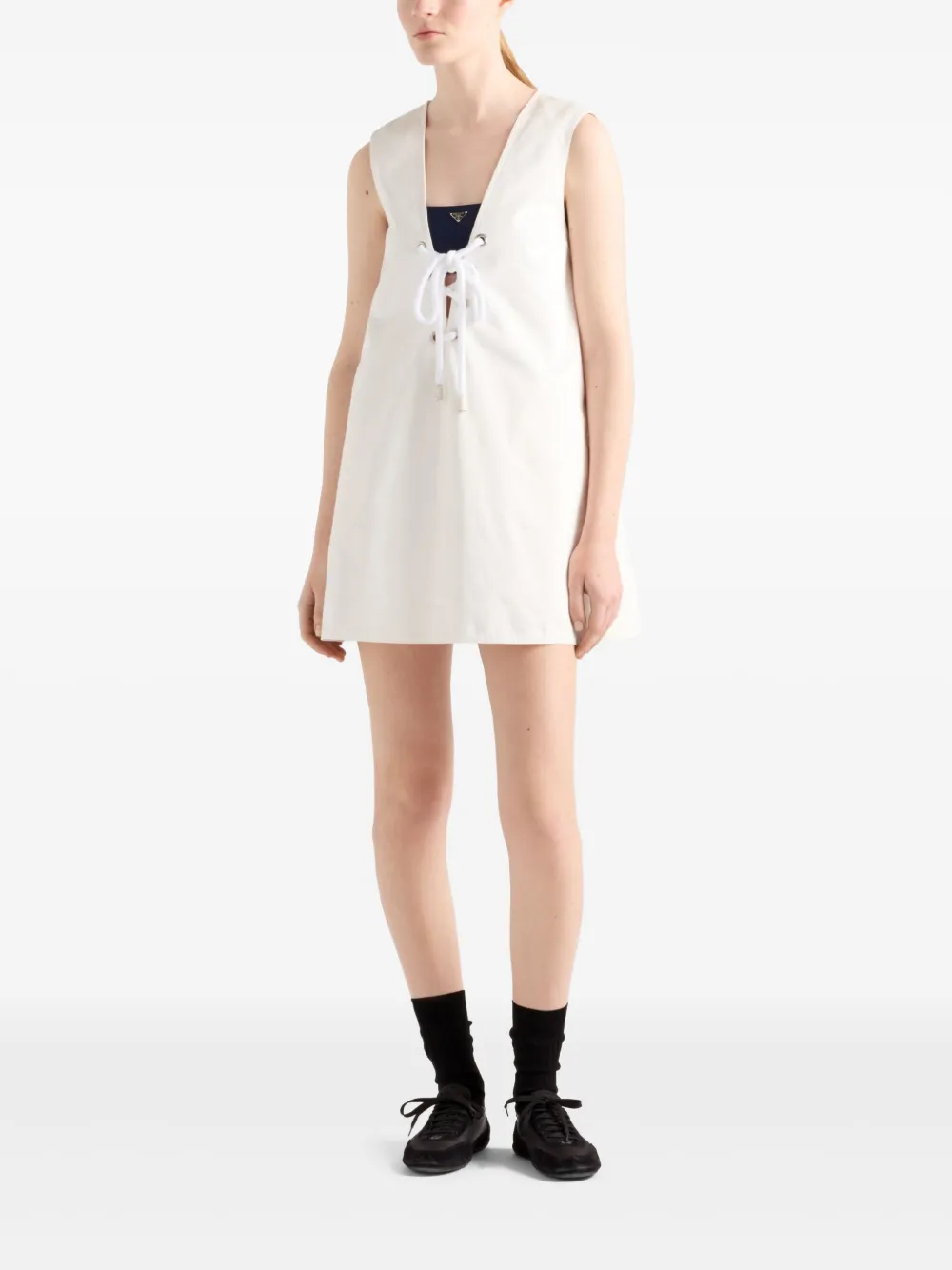 Prada satin mini dress - Wit