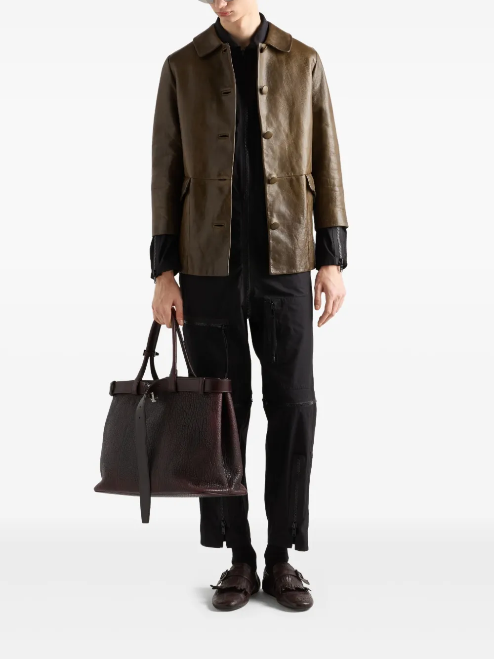 Prada leather blouson jacket | Leather Jackets | Image 2