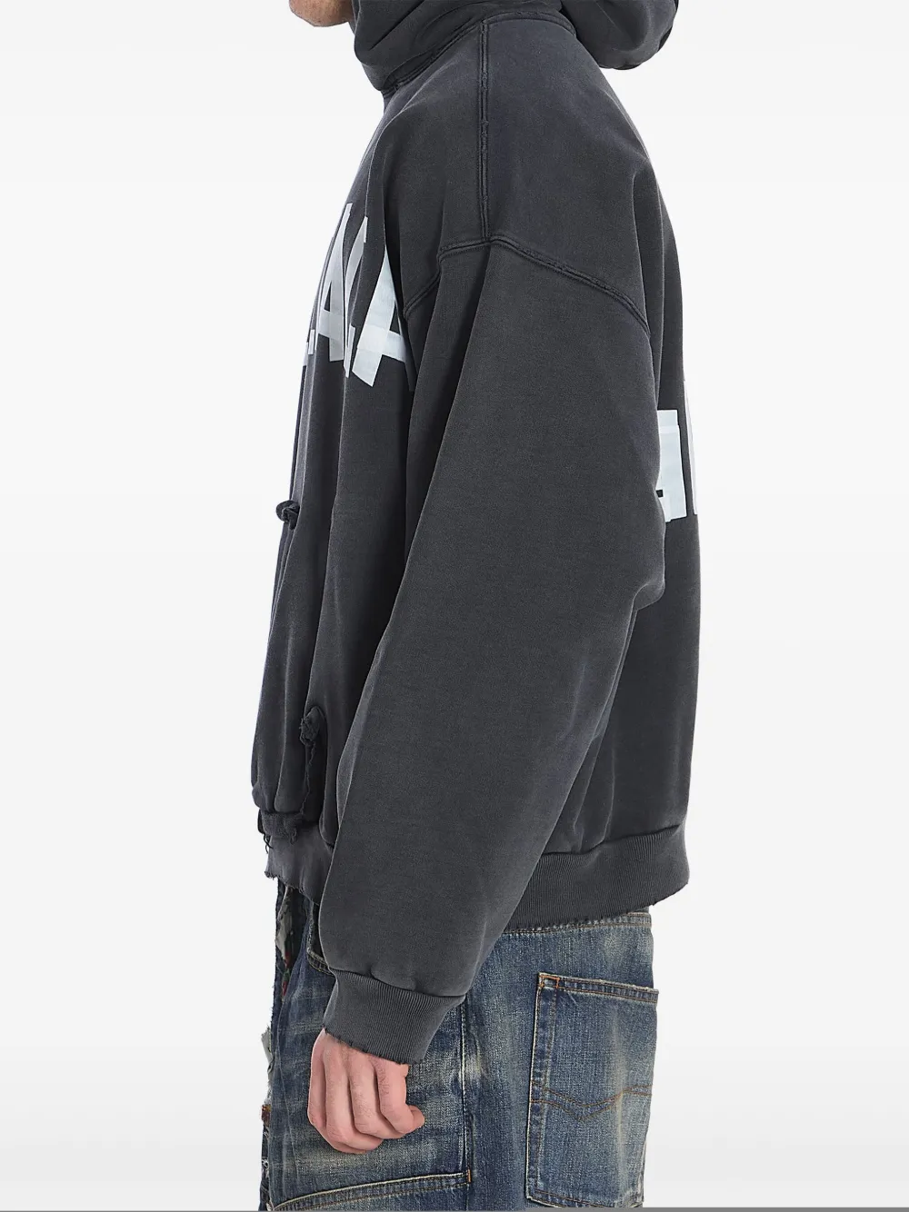 Balenciaga Tape Type logo-print hoodie - Zwart