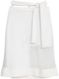 Gloria Coelho semi-sheer skirt - White