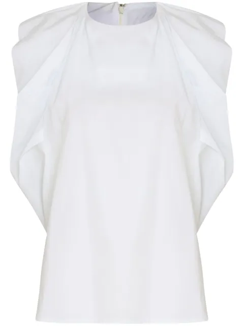 Gloria Coelho blusa plisada sin mangas