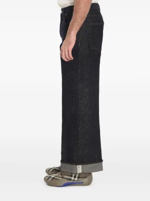 デニム・ジーパン BURBERRY DARK BLUE COTTON DENIM JEANS Burberry Washed Japanese Denim Jeans | REVERSIBLE