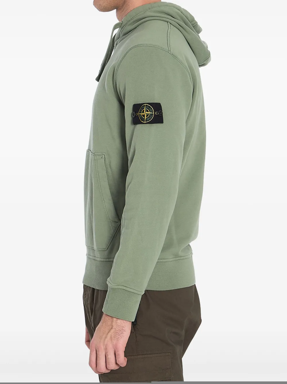 Stone Island cotton fleece hoodie - Groen