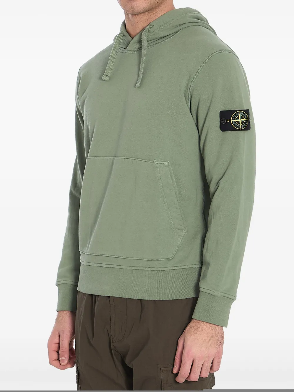 Stone Island Fleece hoodie Groen