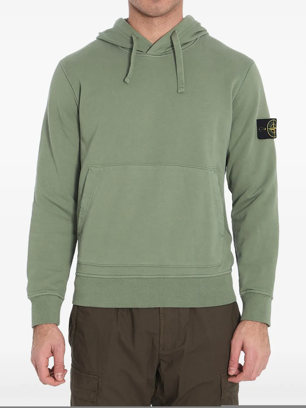 Stone Island Fleece hoodie Groen