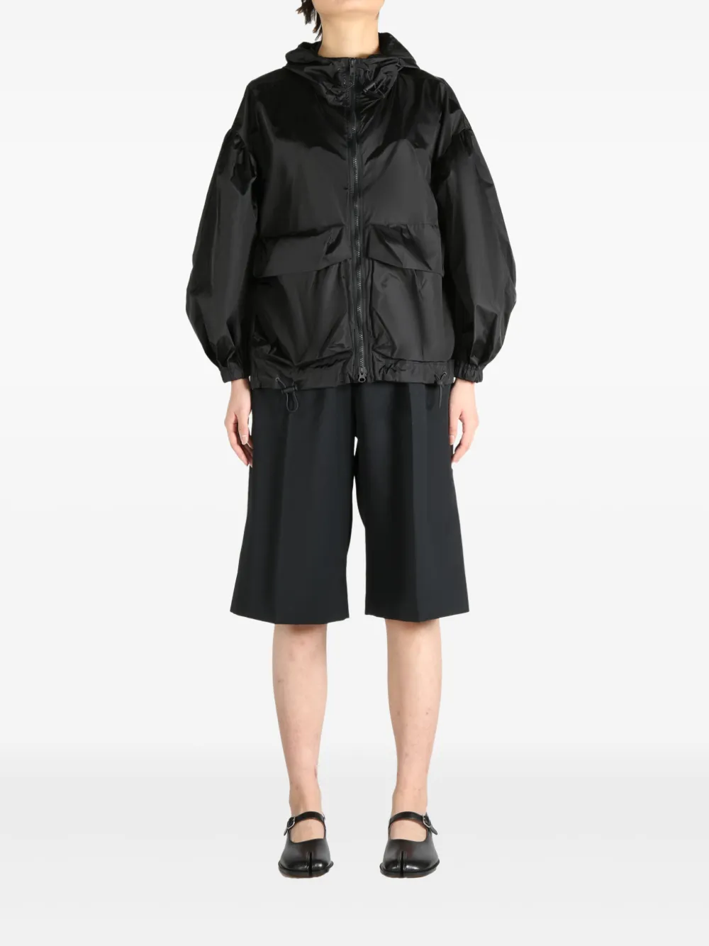 Simone Rocha hooded jacket - Zwart