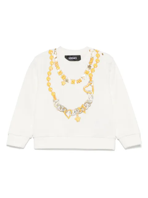Versace Kids necklace-logo sweatshirt