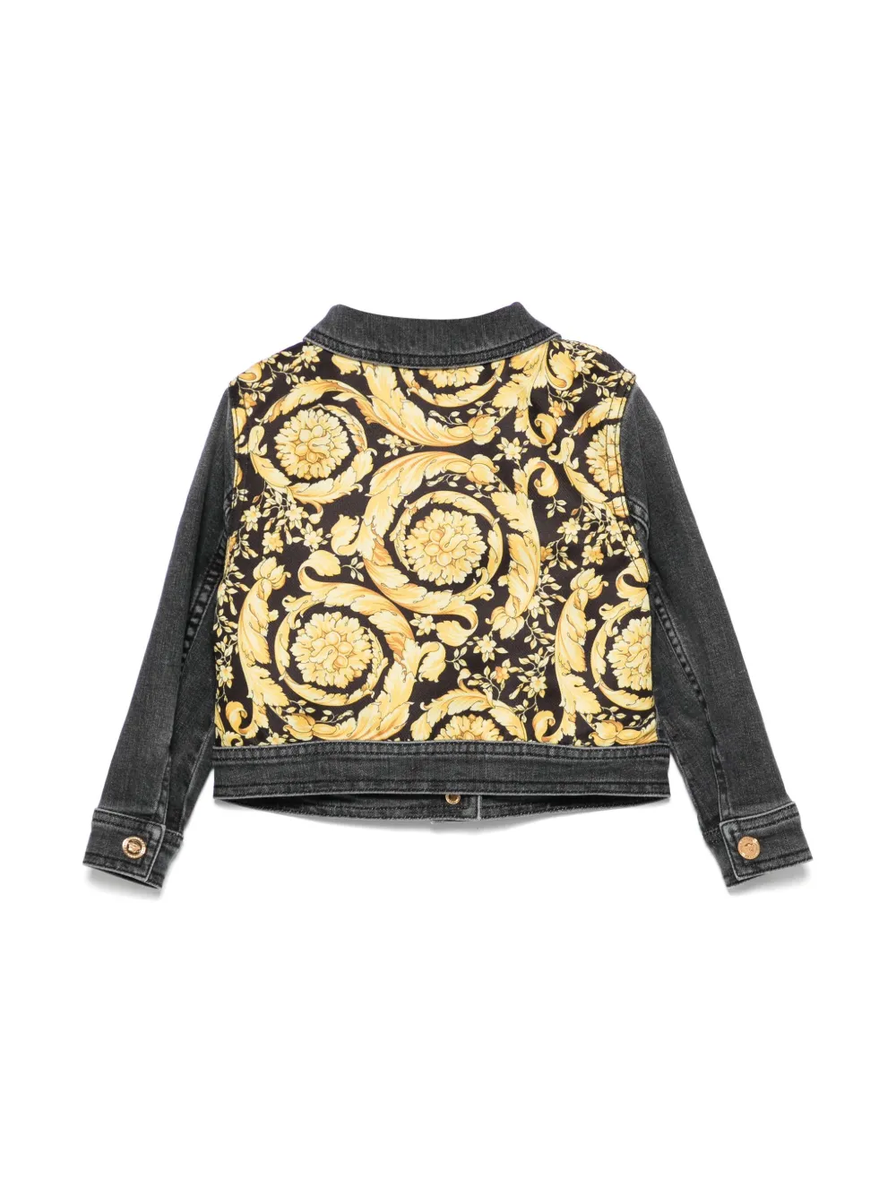 Versace Kids Barocco spijkerjack Zwart