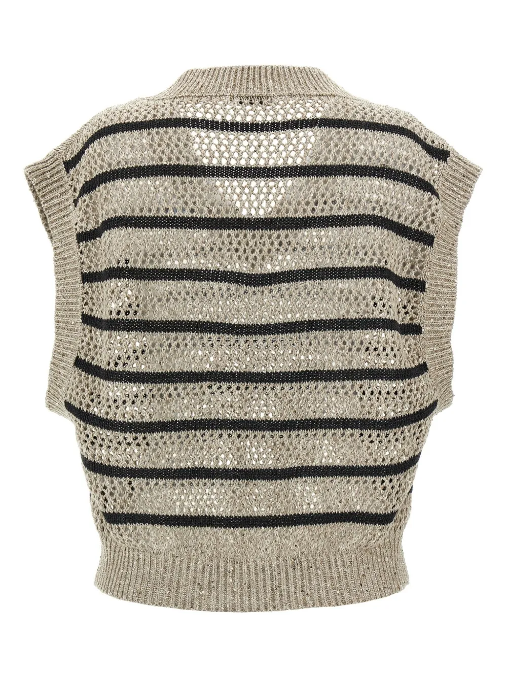 Brunello Cucinelli striped vest - Bruin