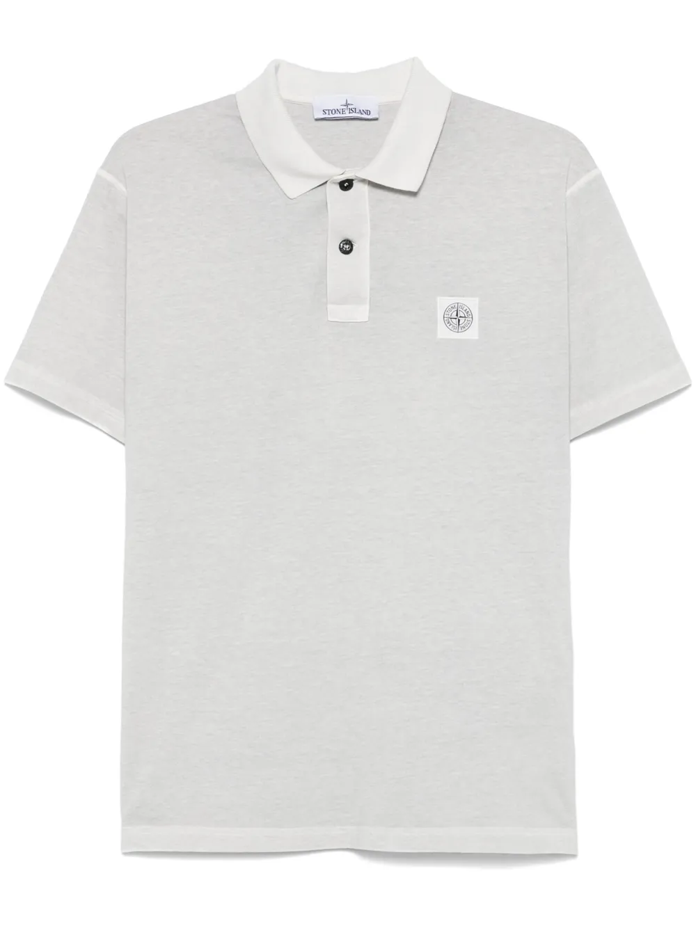 Stone Island playera tipo polo con parche Compass | gris | Image 1