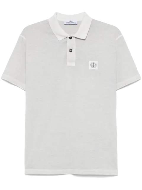 Stone Island playera tipo polo con parche Compass