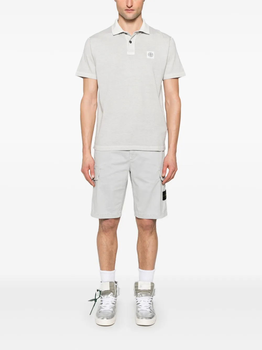 Stone Island Poloshirt met Compass-logopatch - Grijs