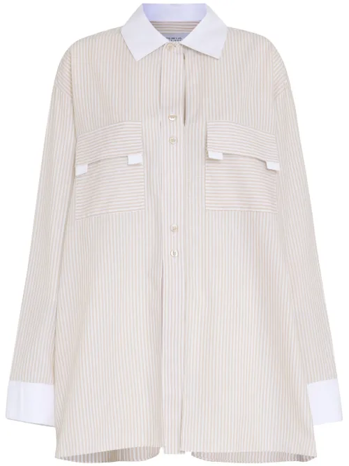 Chemise en coton à rayures - Gloria Coelho - Modalova