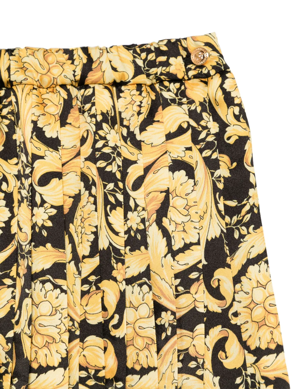 Versace Kids Barocco plooirok Zwart