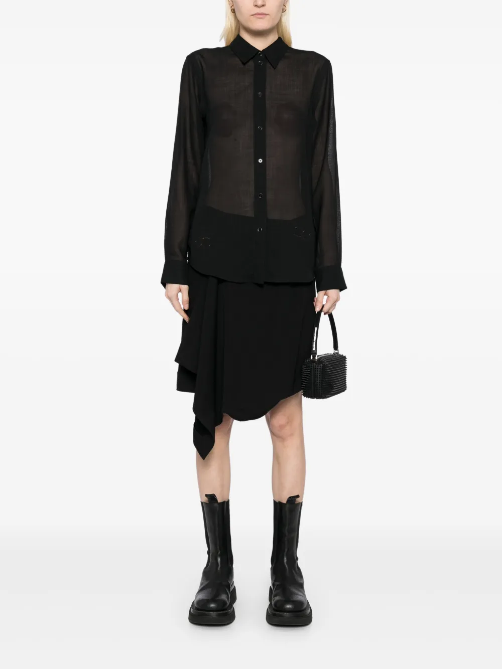Helmut Lang Klassiek blouse - Zwart