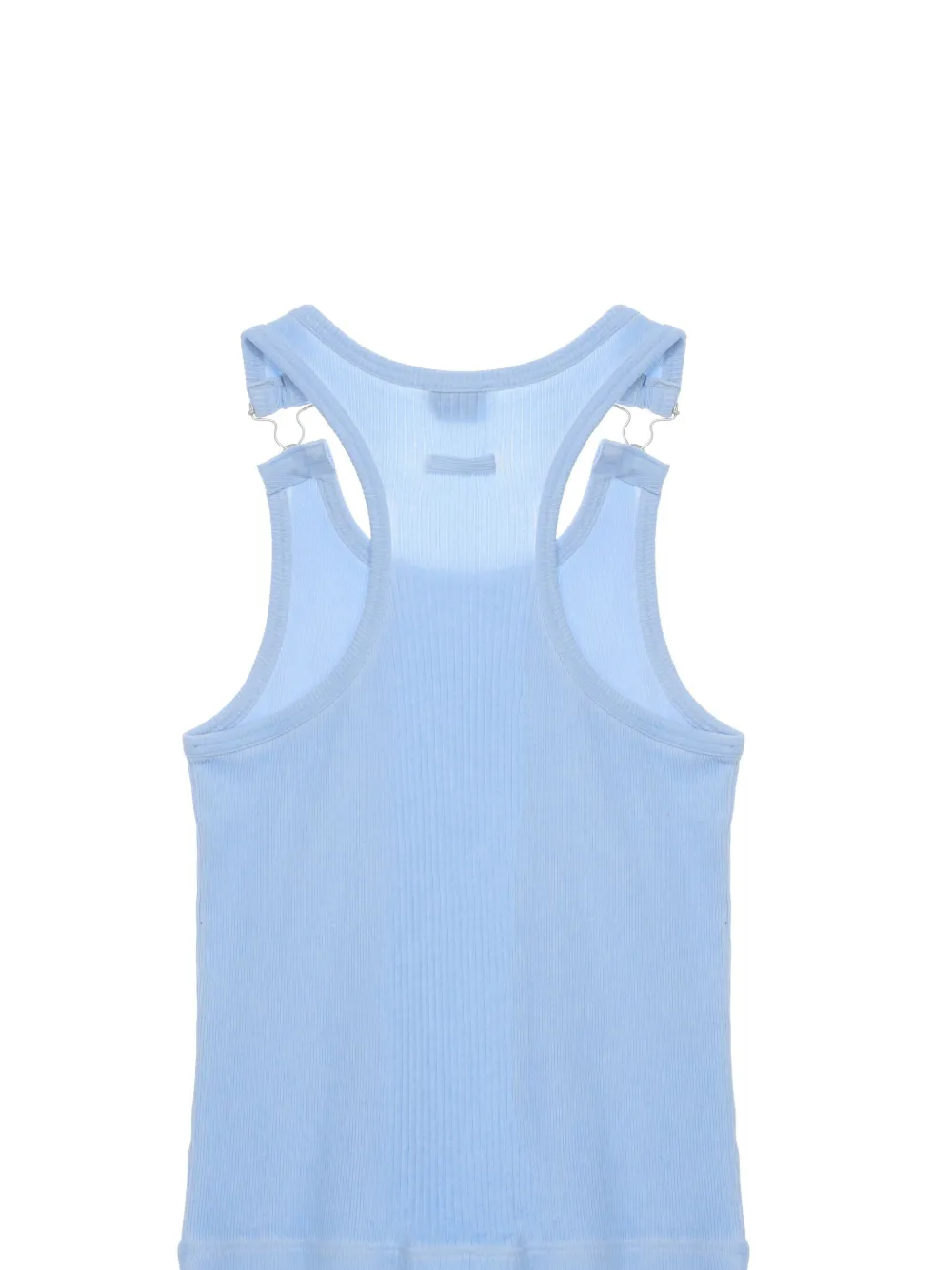 Jean Paul Gaultier Ribbed-knit Cotton Vest In 蓝色