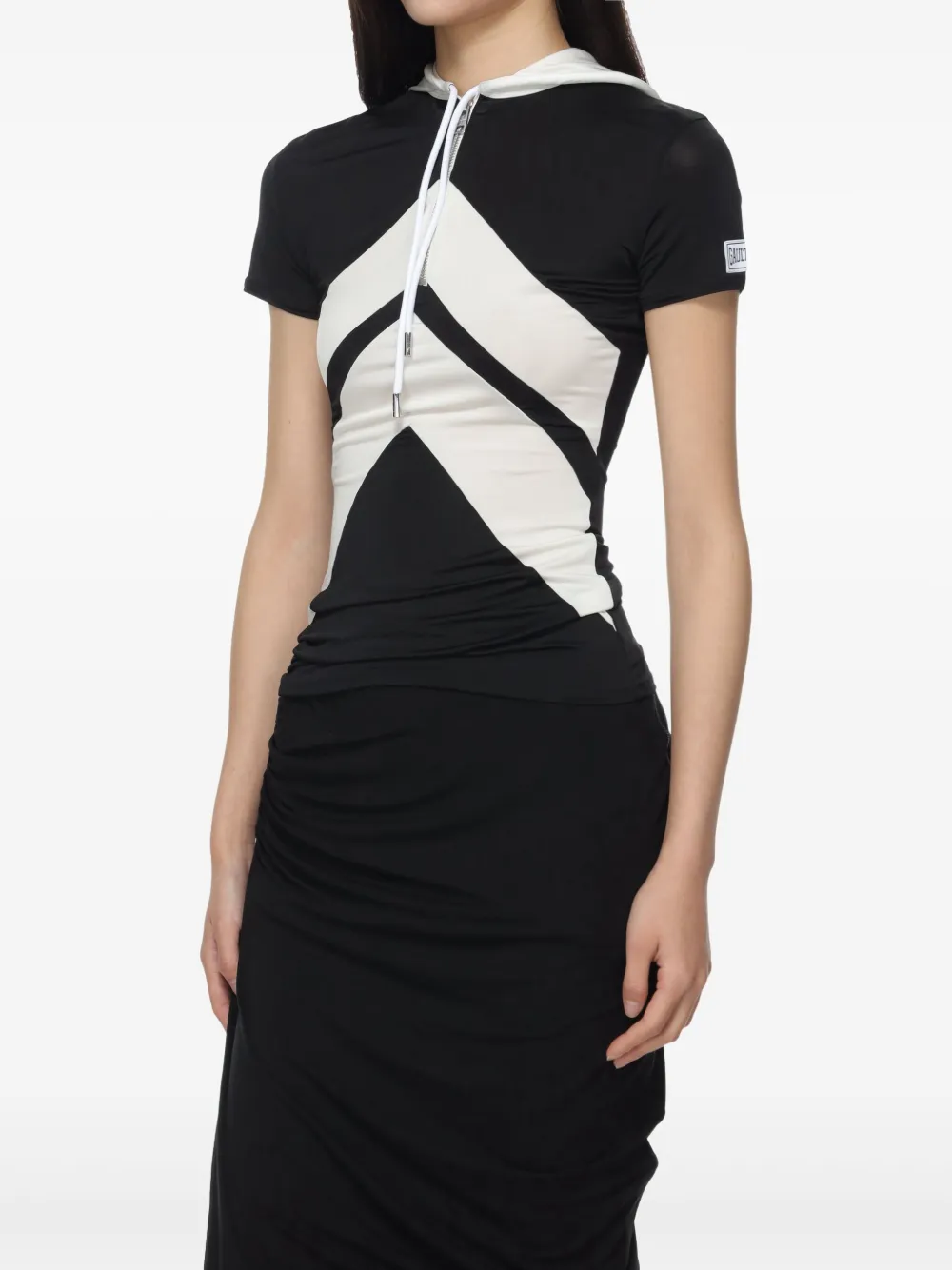Jean Paul Gaultier Zijden midi-jurk Zwart