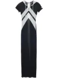Jean Paul Gaultier chevron-print maxi dress - Black