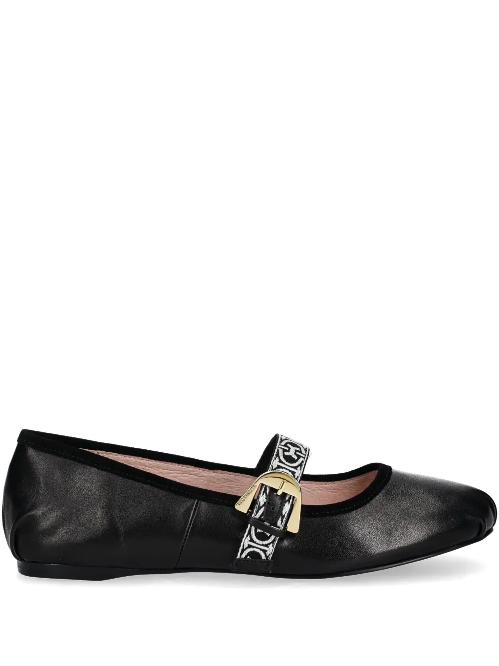 Coccinelle leather ballerina shoes Black