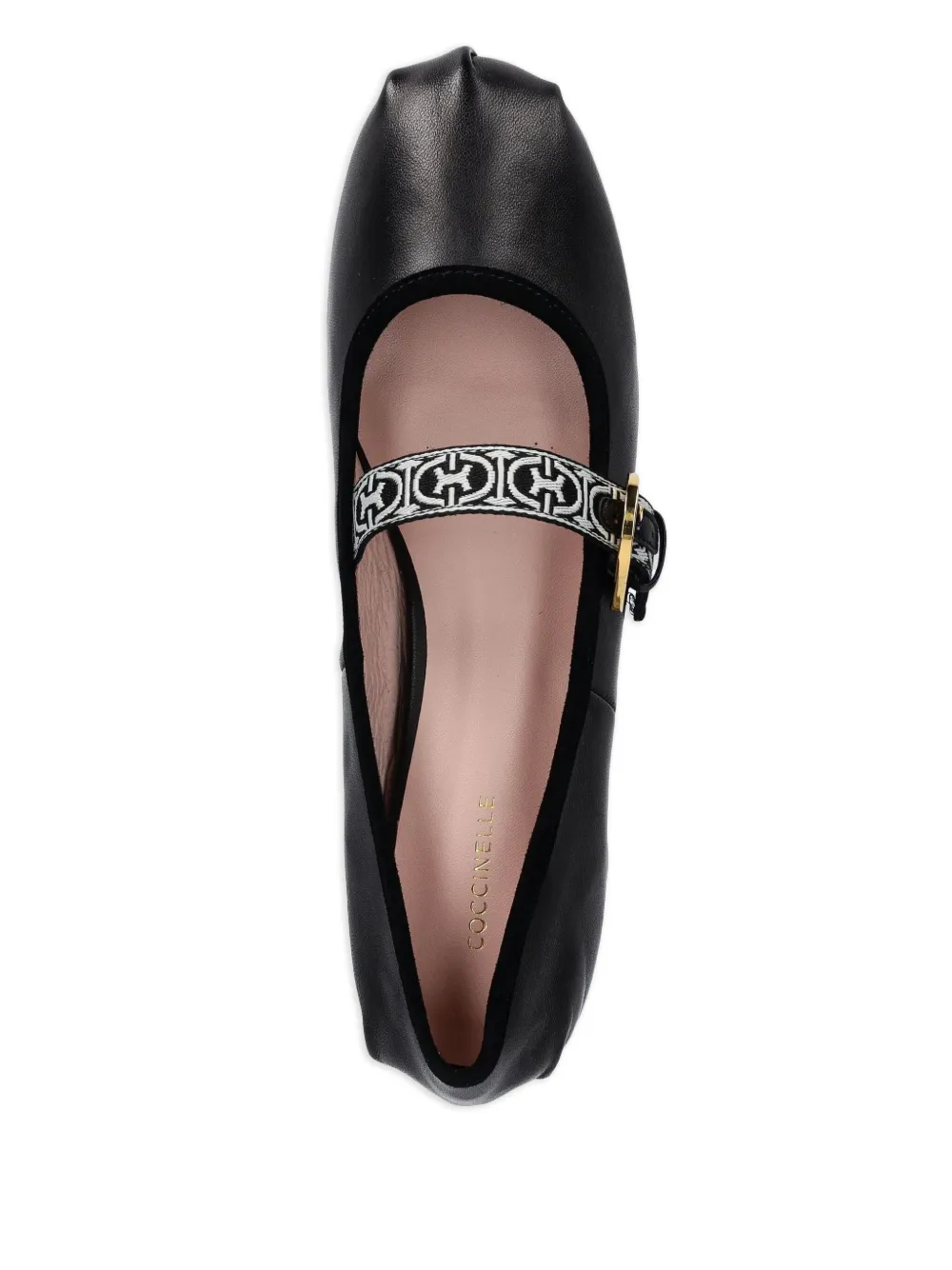 Coccinelle leather ballerina shoes Black