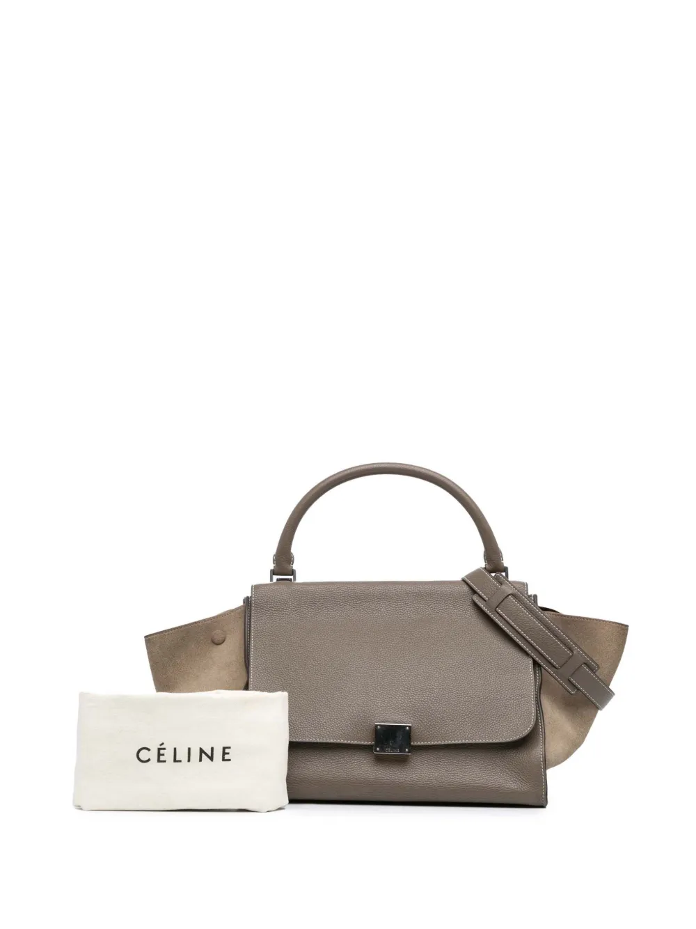 Céline Pre-Owned 2011-2012 Medium Leather Trapeze satchel - Bruin