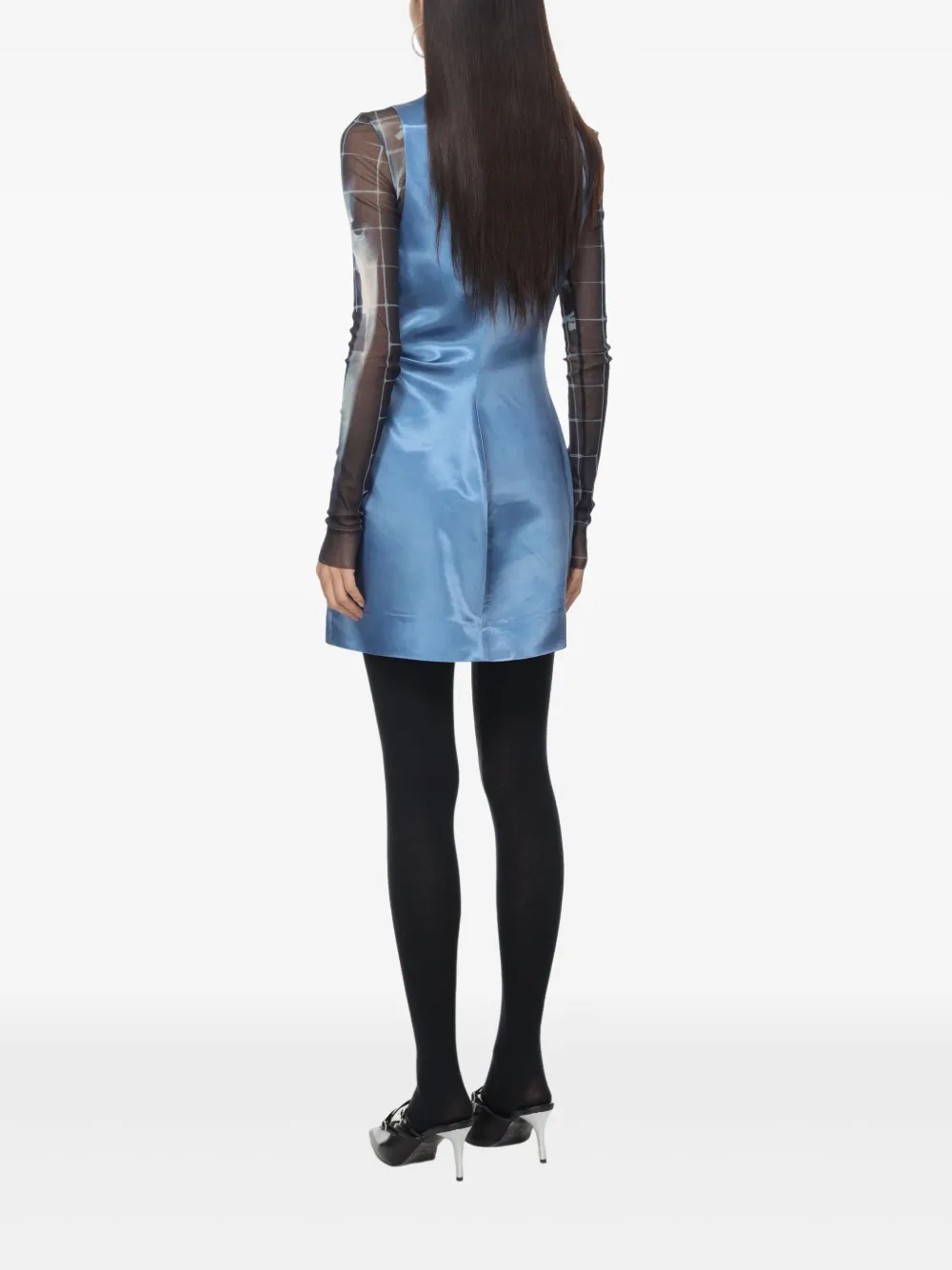 Jean Paul Gaultier Mini-jurk met print Blauw