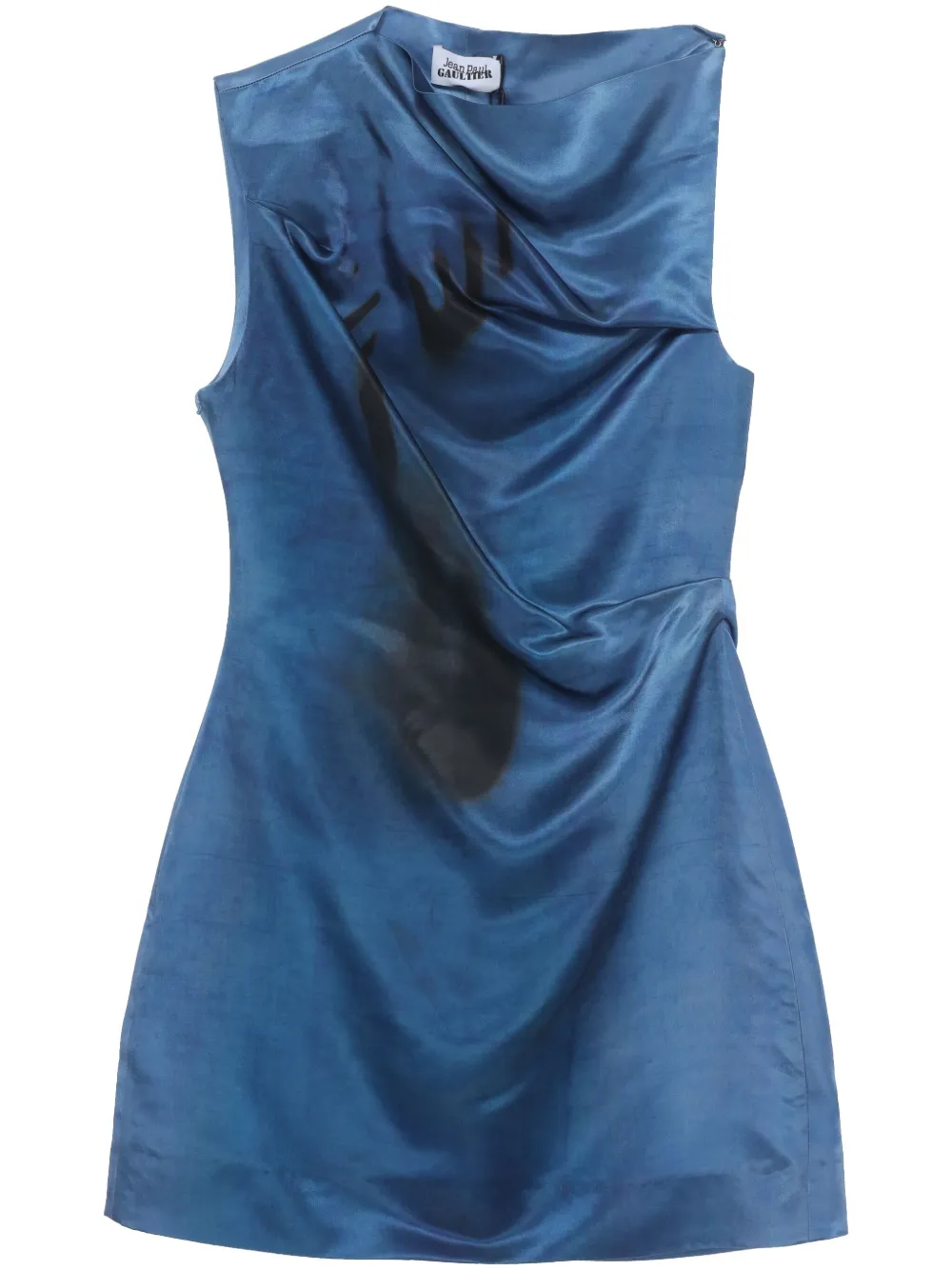 Jean Paul Gaultier Hand-print Mini Dress In 蓝色
